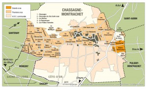 Chassagne-Montrachetの地図