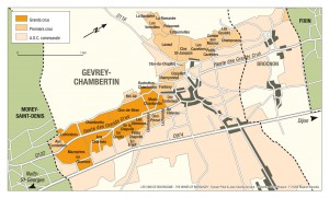 Gevrey-Chambertinの地図