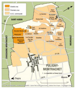 Puligny-Montrachetの地図