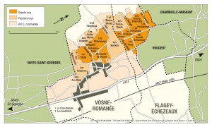 Vosne-Romaneeの地図