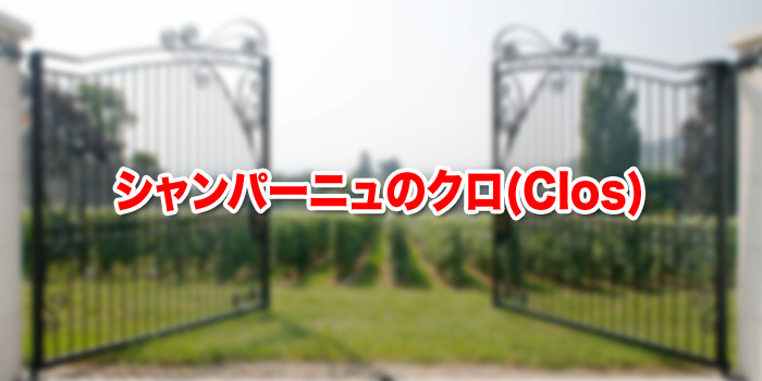 シャンパーニュのクロ(Clos)