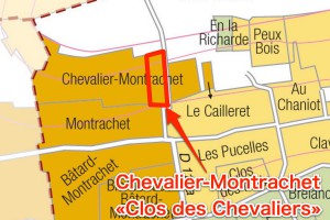 Chevalier-Montrachet Clos des Chevaliersの位置